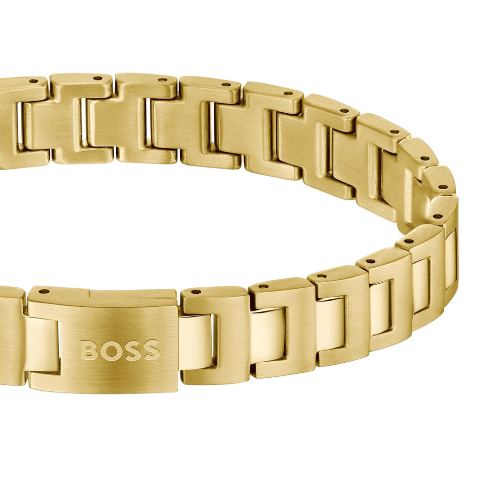 BOSS Men's Candor Gold Toned Linked Bracelet
