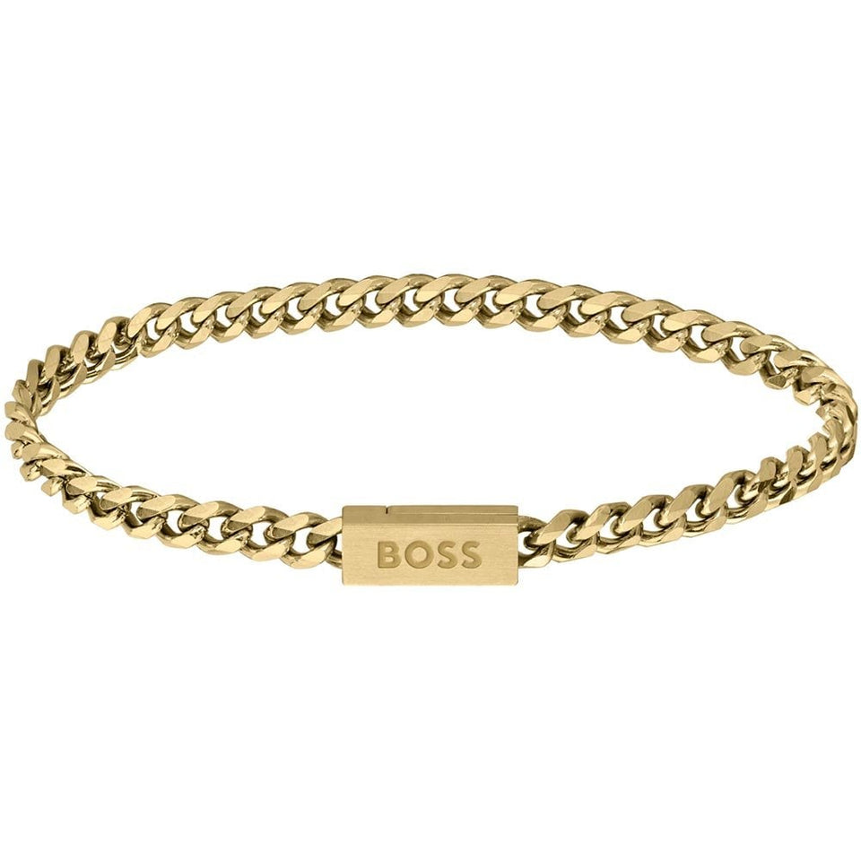 BOSS Men's Chain For Him Gold Plated Bracelet