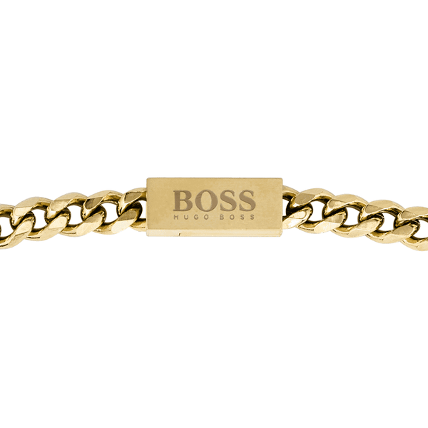 BOSS Men's Chain For Him Gold Plated Necklace