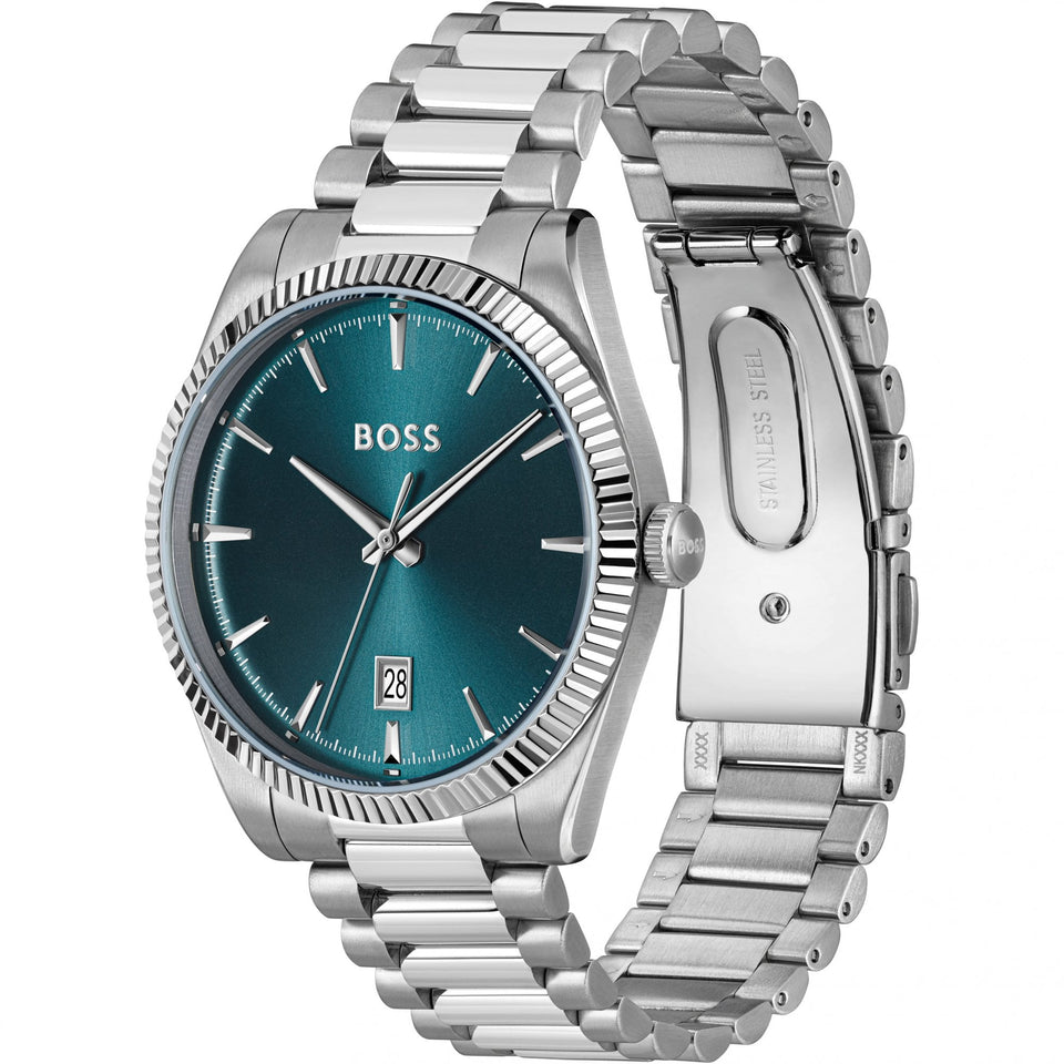 BOSS Men's Cheswick 40mm Blue Dial Bracelet Watch
