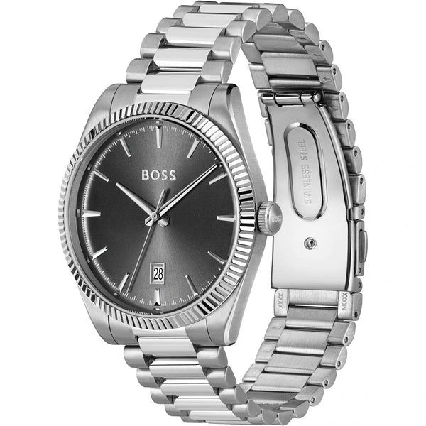 BOSS Men's Cheswick 40mm Grey Dial Bracelet Watch