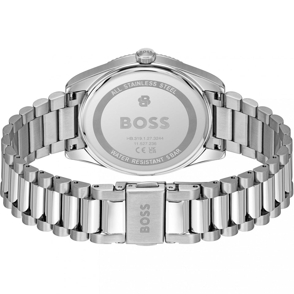 BOSS Men's Cheswick 40mm Grey Dial Bracelet Watch