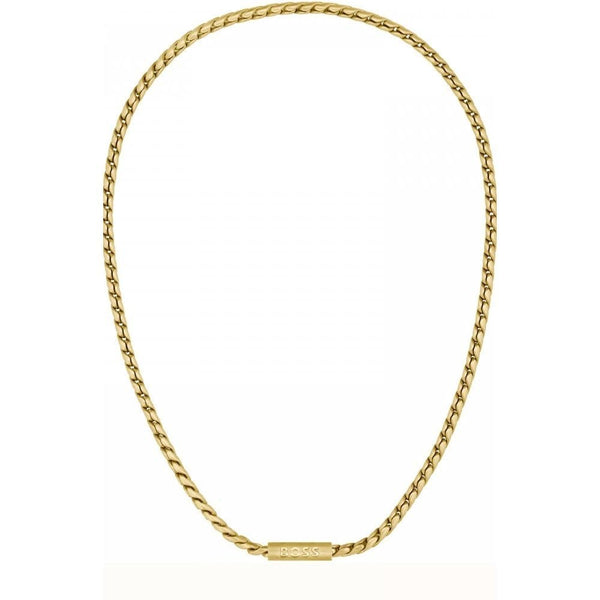 BOSS Men's Doran Twist Gold Plated Chain Necklace