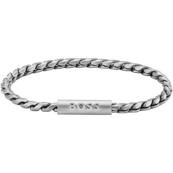 BOSS Men's Doran Twist Stainless Steel Chain Bracelet