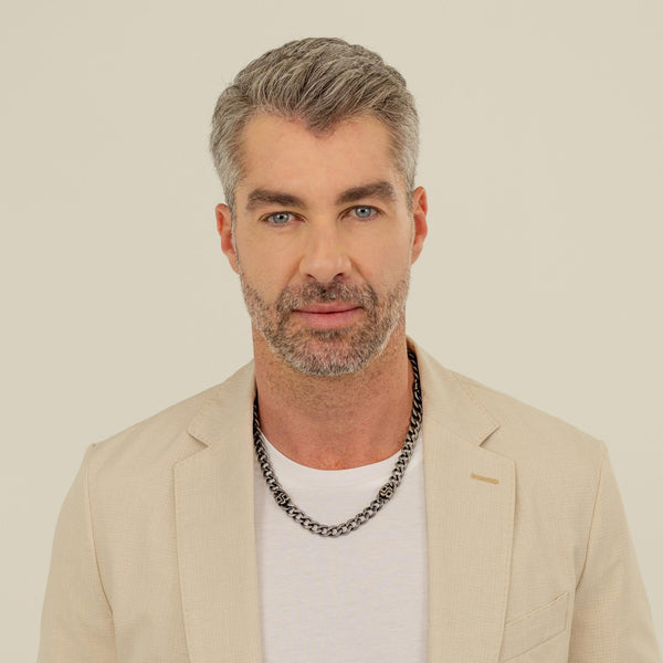BOSS Men's Double B Absolute Aged Chain Necklace