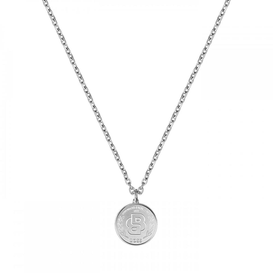 BOSS Men's Double B Monogram Drop Necklace