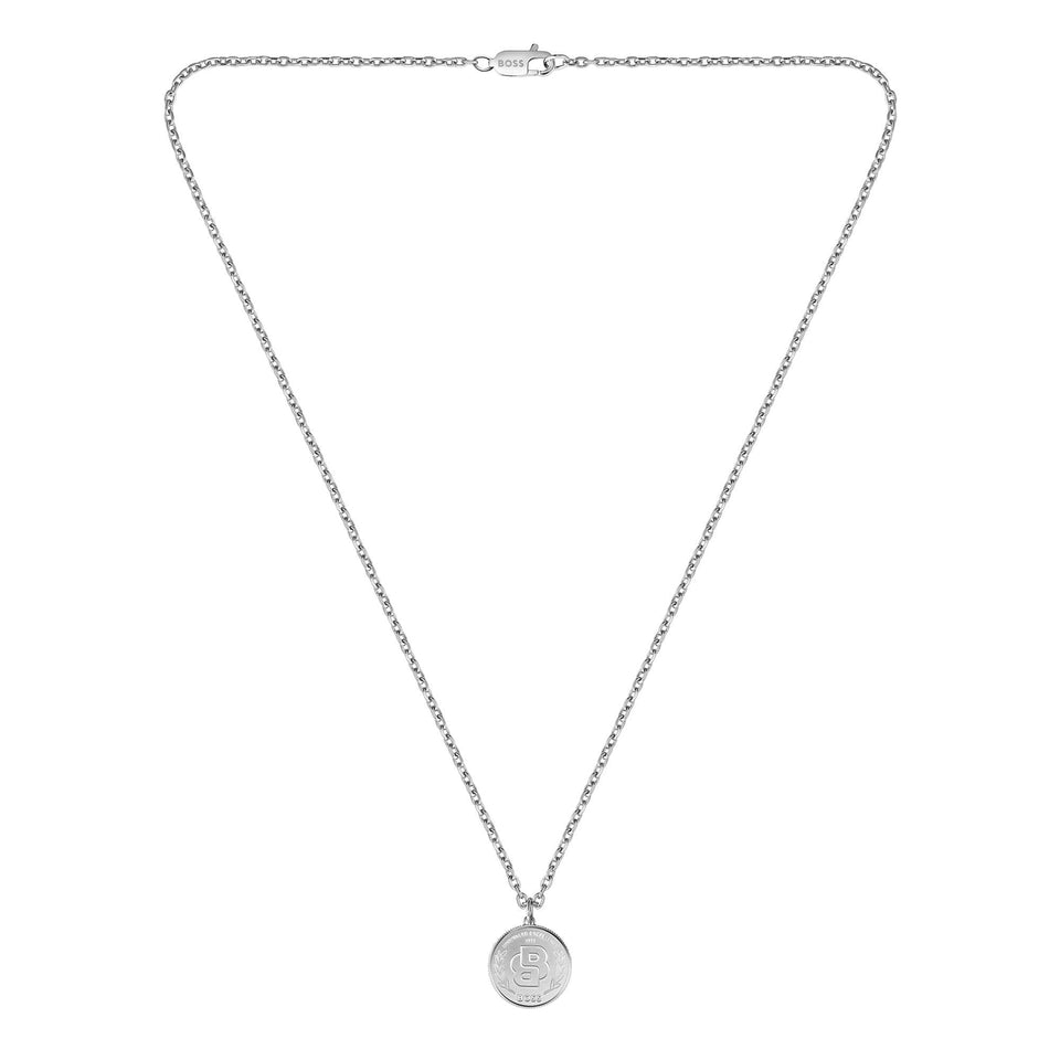 BOSS Men's Double B Monogram Drop Necklace