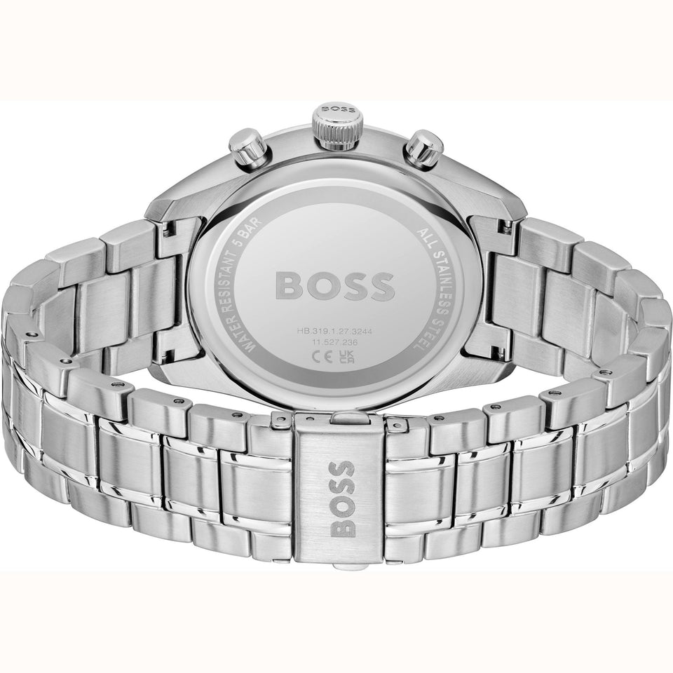 BOSS Men's Grand Prix 44mm Black Dial Bracelet Watch