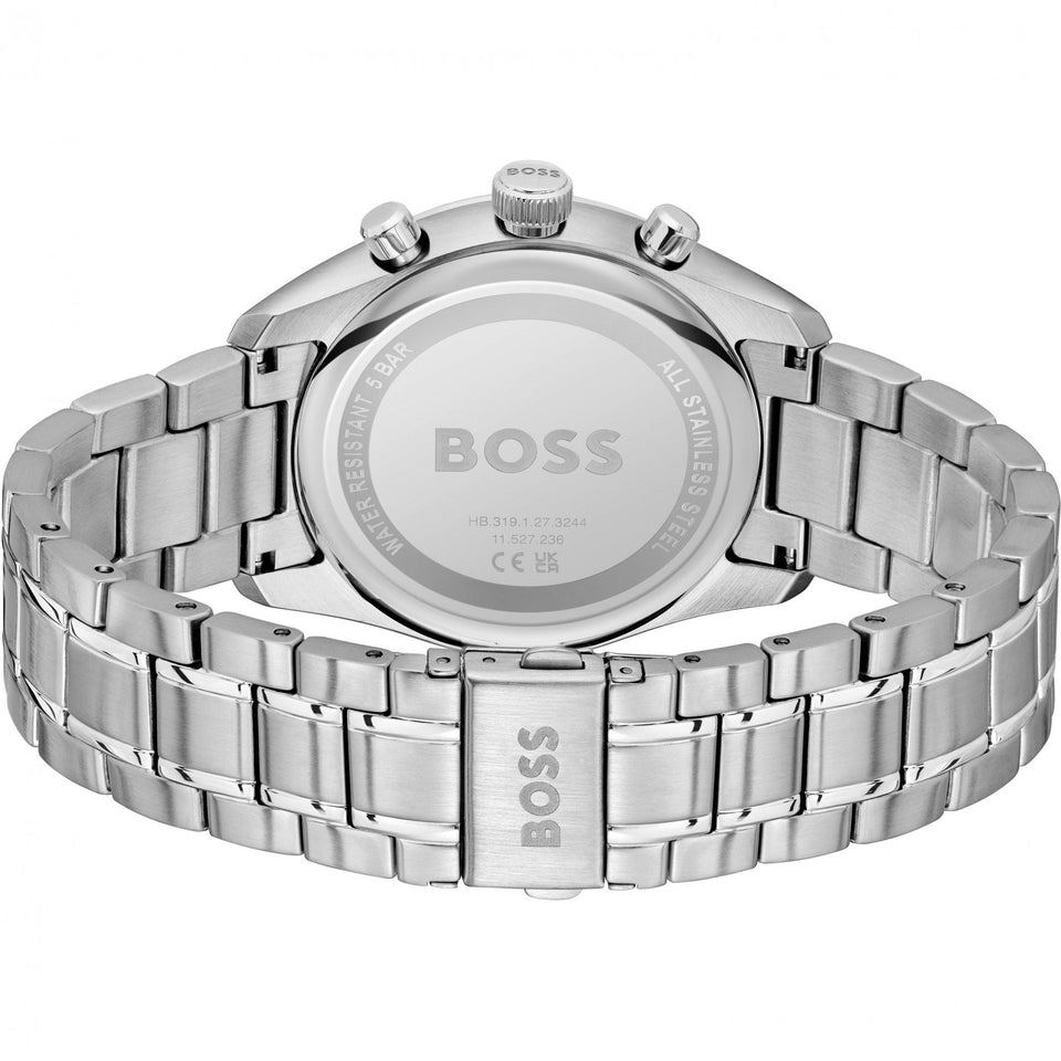 BOSS Men's GRAND PRIX Green Dial Bracelet Watch