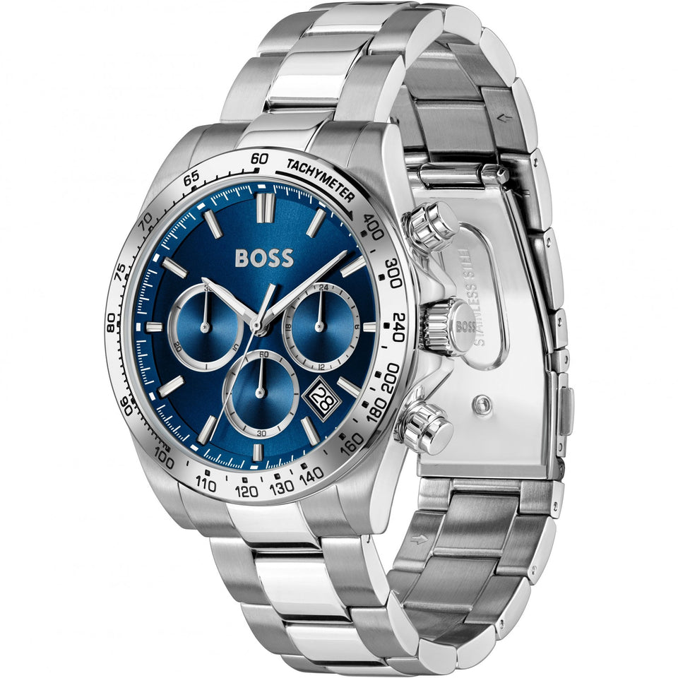 BOSS Men's Hero 2.0 Blue Dial Bracelet Watch