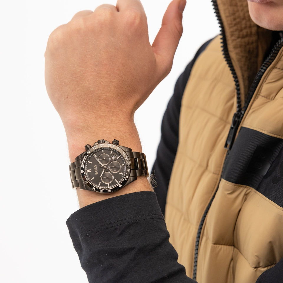 BOSS Men's HERO Black Dial Chronograph Watch