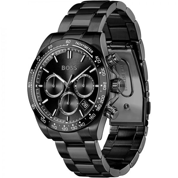 BOSS Men's HERO Black Dial Chronograph Watch