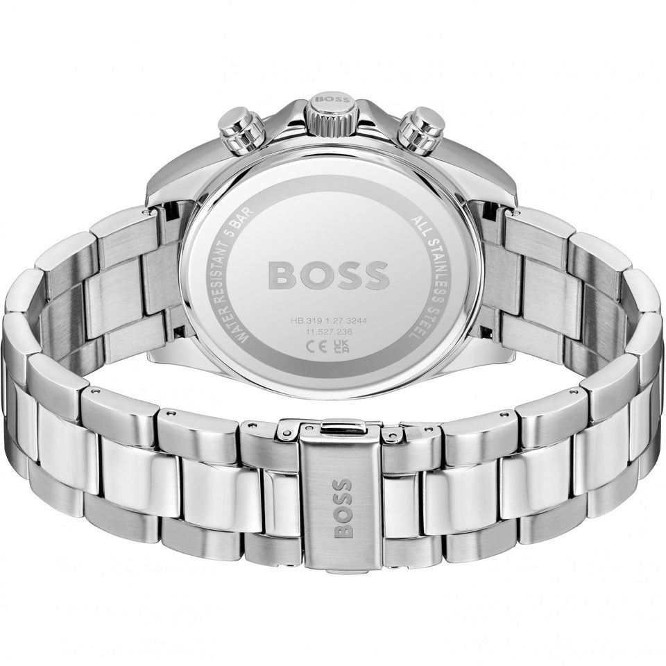 BOSS Men's HERO Black Dial Stainless Steel Chronograph Watch