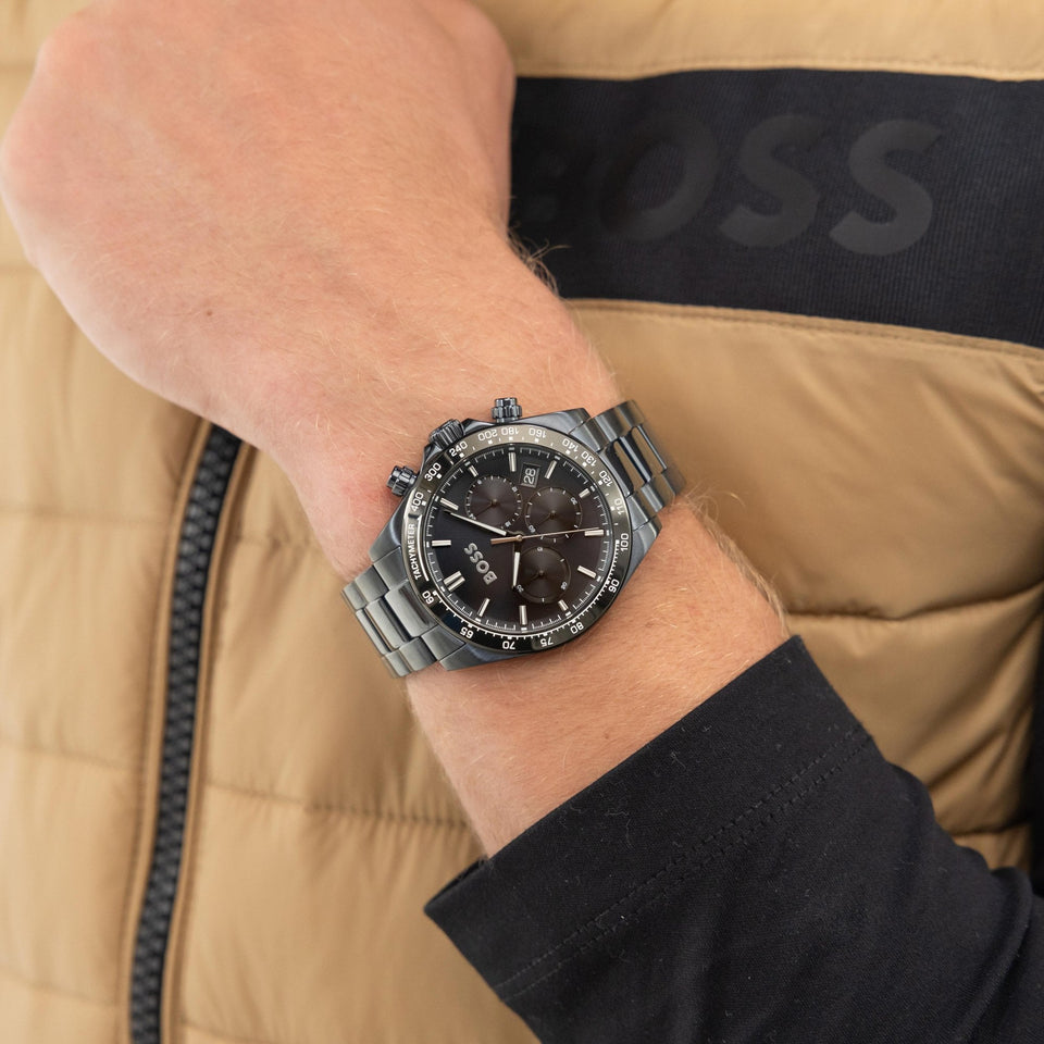 BOSS Men's HERO Dark Blue Dial Chronograph Watch