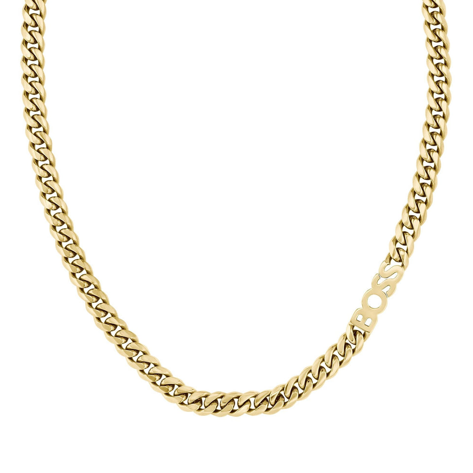 BOSS Men's Kassy Gold Toned Chain Necklace