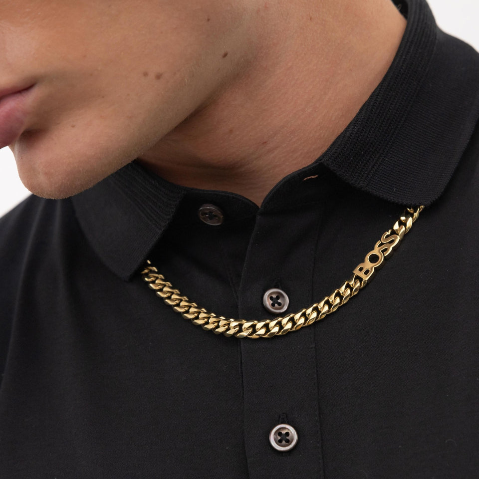 BOSS Men's Kassy Gold Toned Chain Necklace