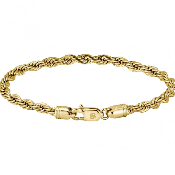 BOSS Men's Myles Gold Plated Twist Chain Bracelet