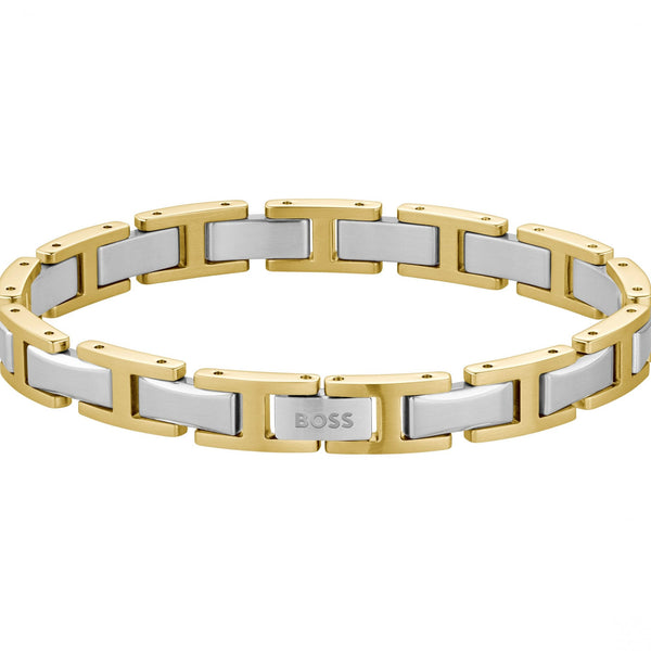 BOSS Men's Nolan Two Tone Chain Link Bracelet