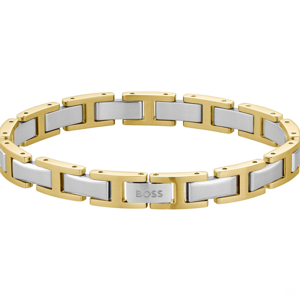 BOSS Men's Nolan Two Tone Chain Link Bracelet