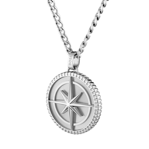 BOSS Men's North Star Stainless Steel Necklace