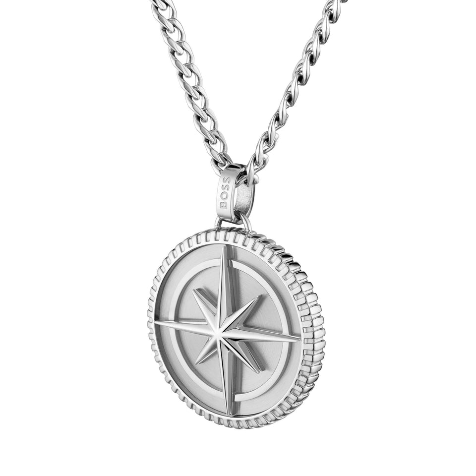 BOSS Men's North Star Stainless Steel Necklace