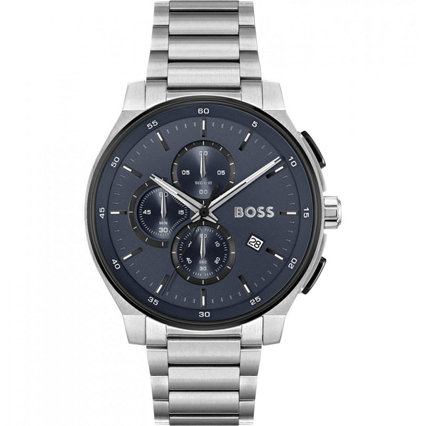 BOSS Men's PEAK 2.0 45mm Blue Dial Bracelet Watch