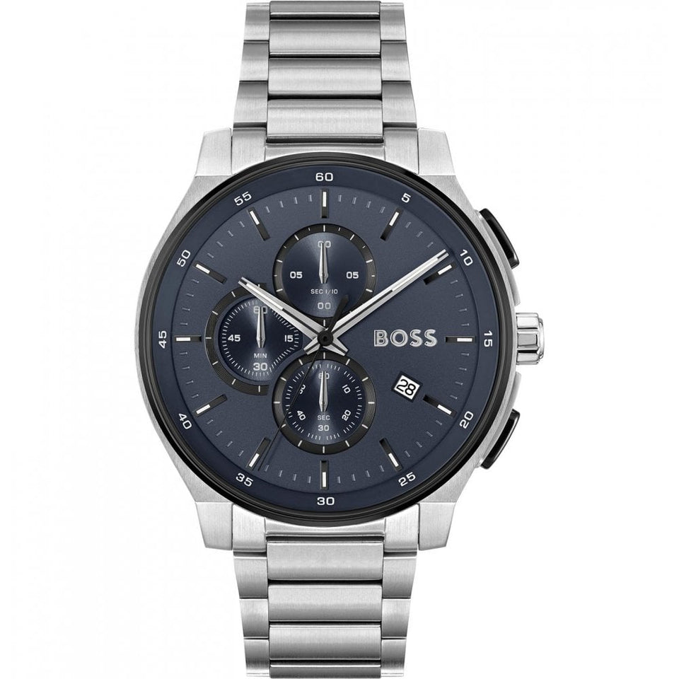 BOSS Men's PEAK 2.0 45mm Blue Dial Bracelet Watch