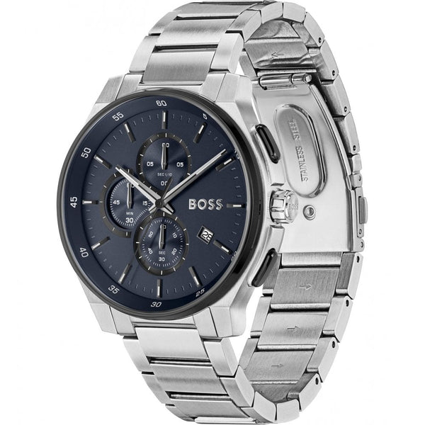 BOSS Men's PEAK 2.0 45mm Blue Dial Bracelet Watch
