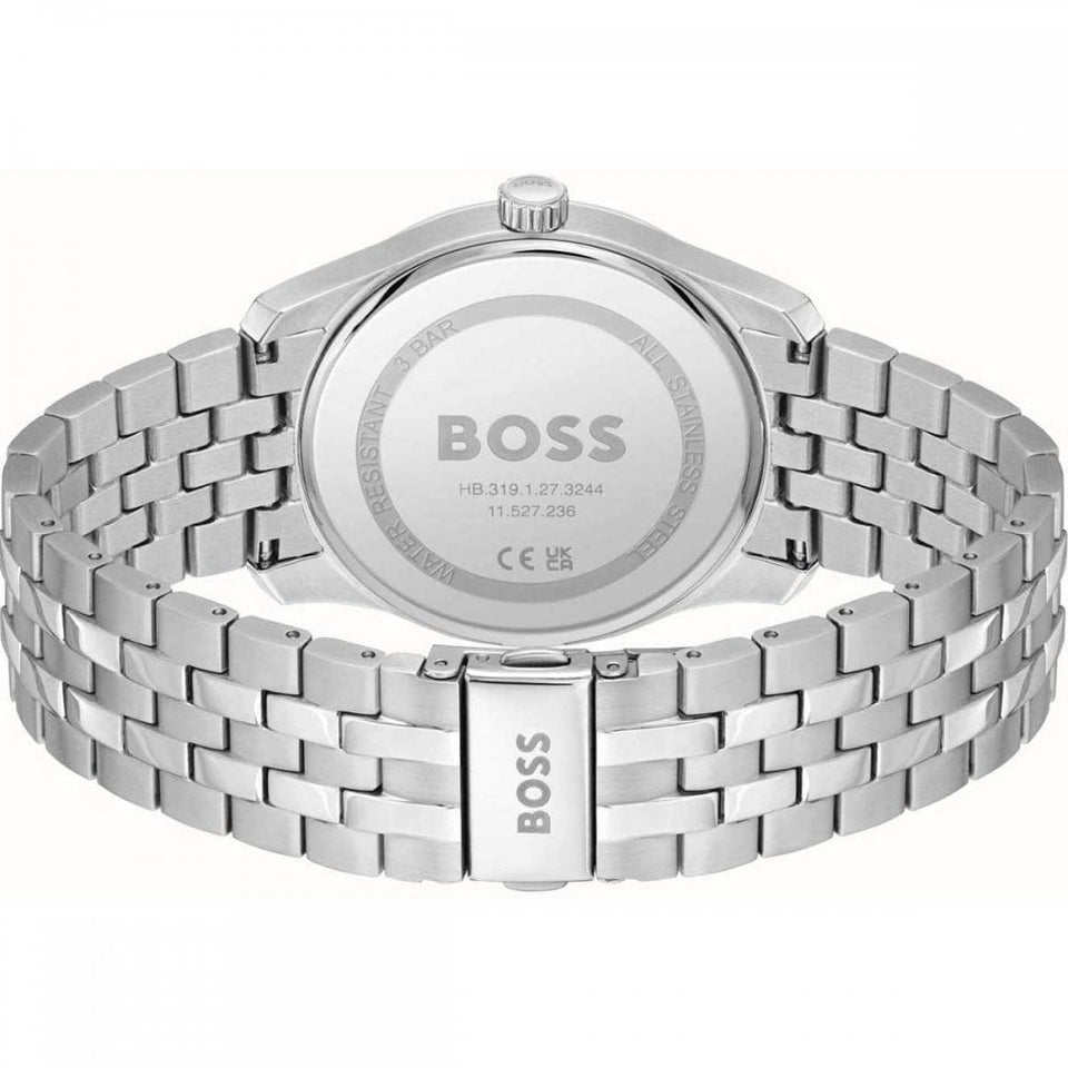 BOSS Men's PRINCIPLE 41mm Grey Dial Bracelet Watch