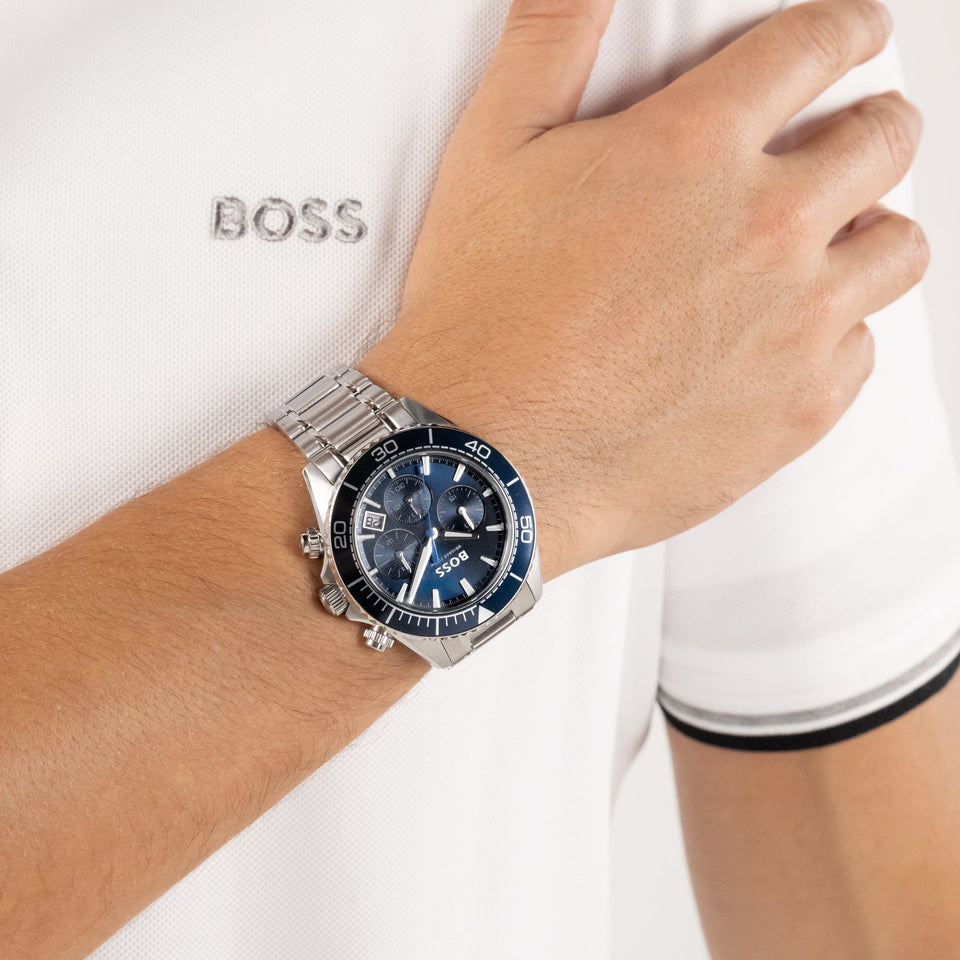 BOSS Men's Sealiner Blue Dial Bracelet Watch