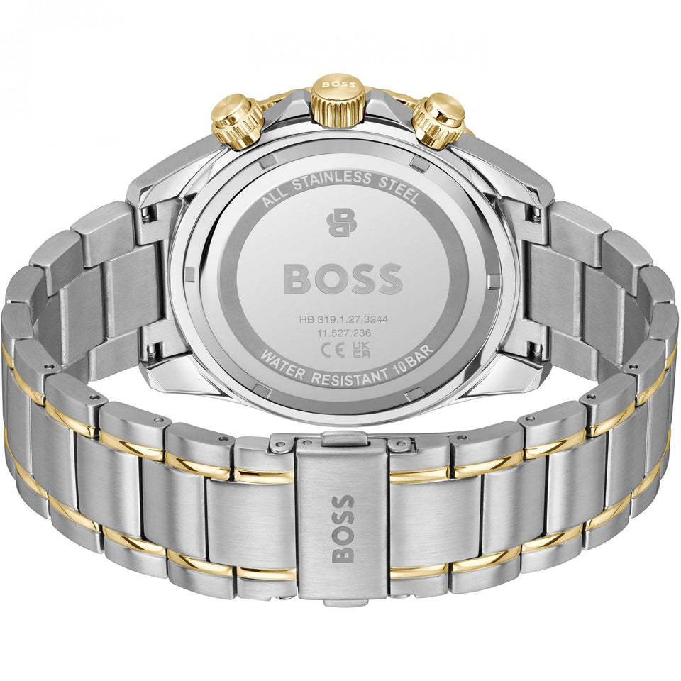 BOSS Men's Sealiner Green Dial Two Tone Watch
