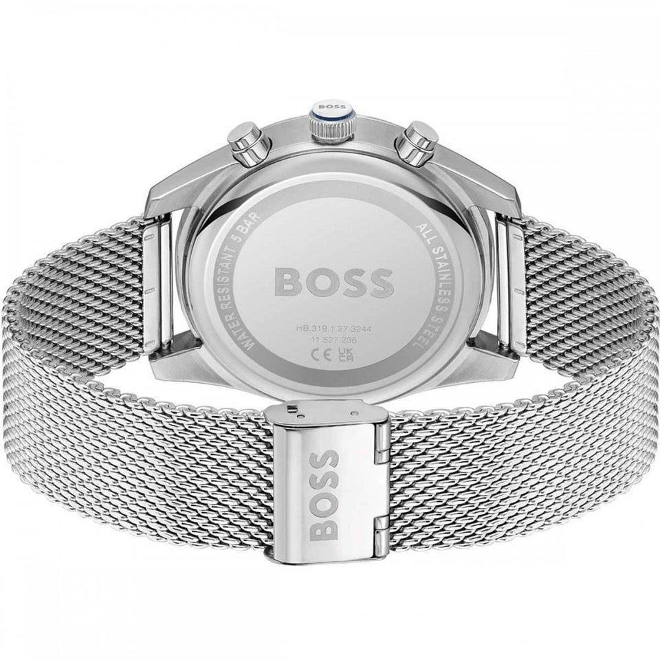BOSS Men's SKYTRAVELLER Blue Dial Stainless Steel 44mm Watch