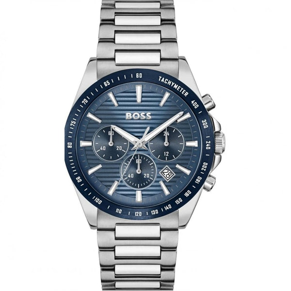 BOSS Men's STRIKE 41mm Blue Dial Chronograph Watch