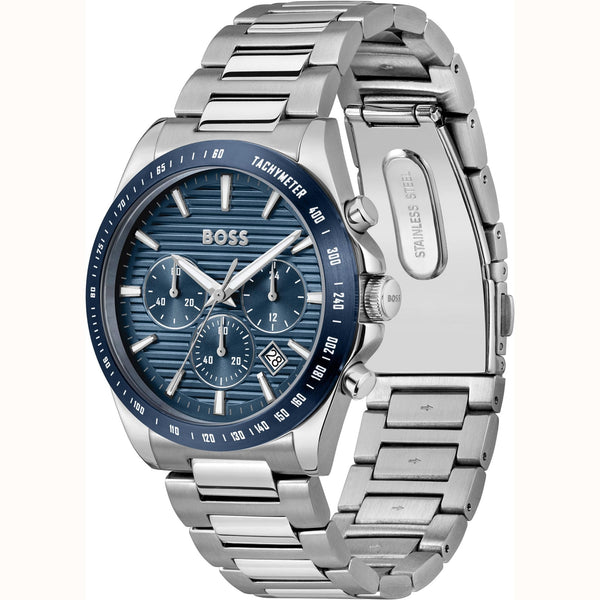 BOSS Men's STRIKE 41mm Blue Dial Chronograph Watch