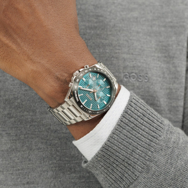 BOSS Men's STRIKE 41mm Teal Dial Chronograph Watch