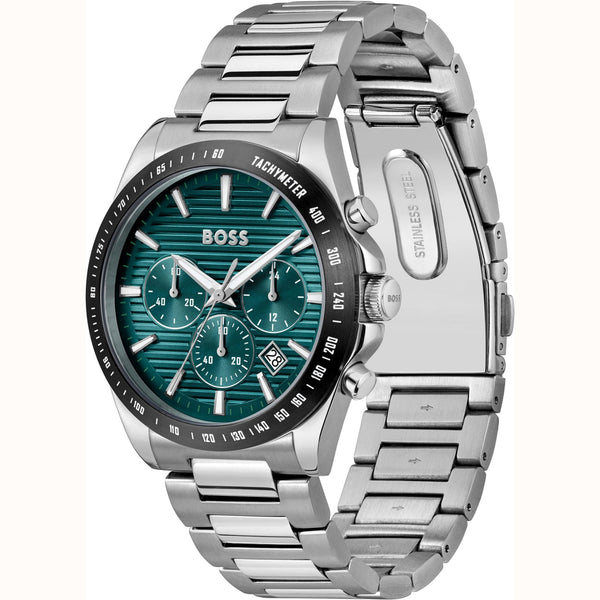 BOSS Men's STRIKE 41mm Teal Dial Chronograph Watch