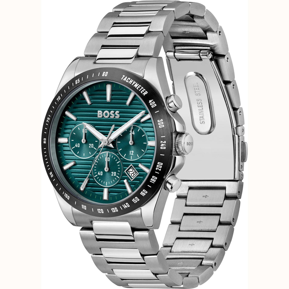 BOSS Men's STRIKE 41mm Teal Dial Chronograph Watch