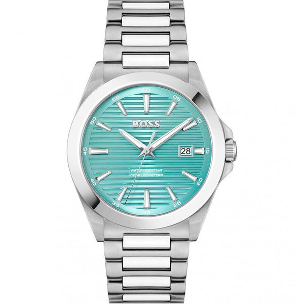 BOSS Men's STRIKE 41mm Turquoise Dial Bracelet Watch