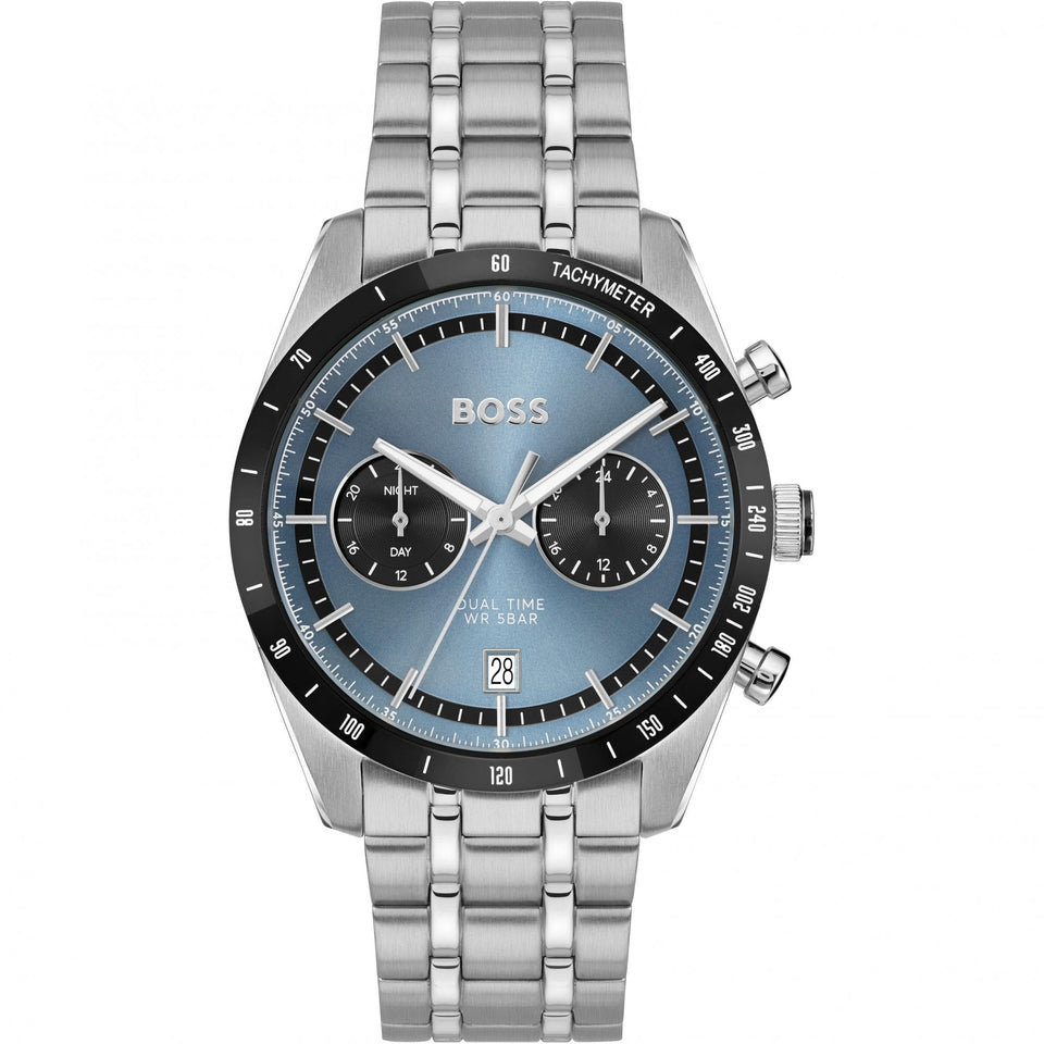 BOSS Men's TOURMASTER 41mm Blue Dial Watch