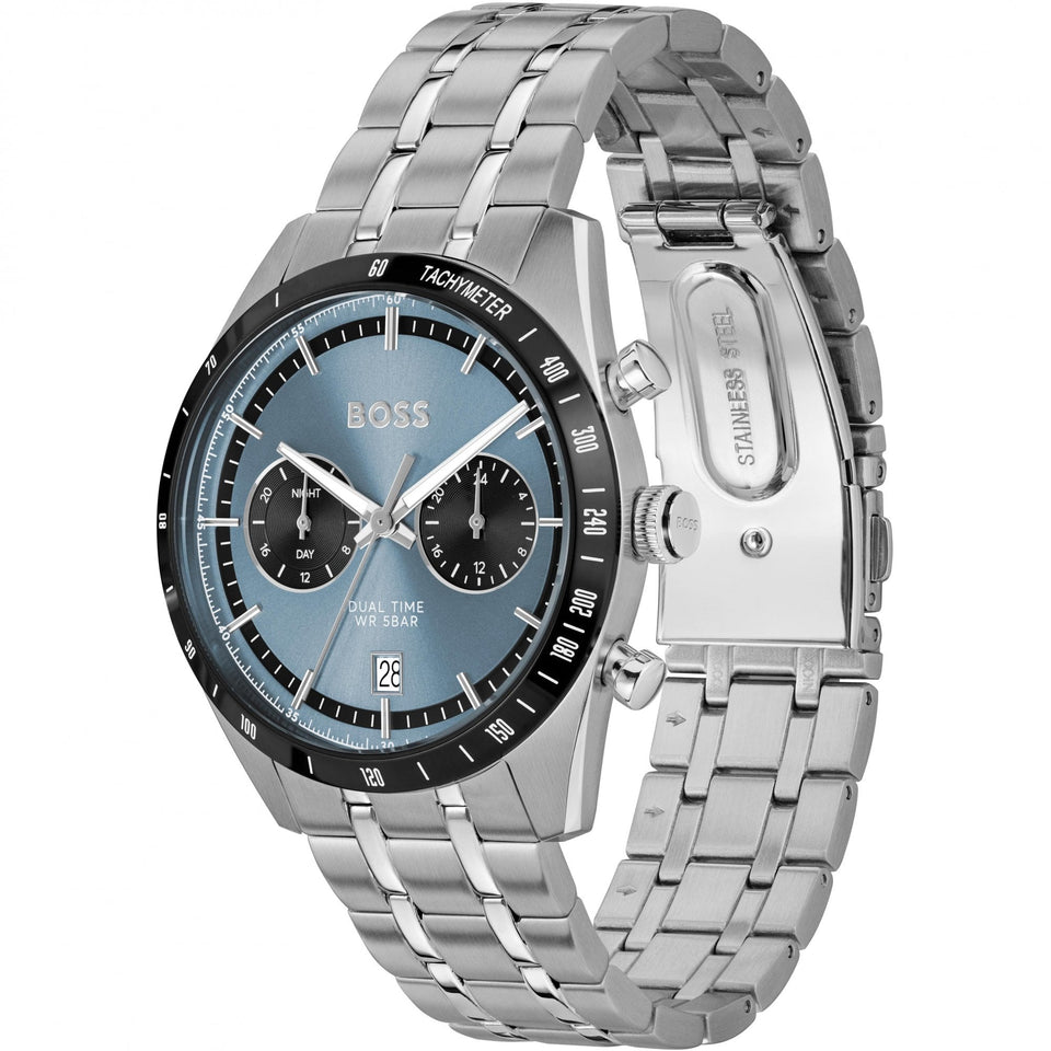 BOSS Men's TOURMASTER 41mm Blue Dial Watch