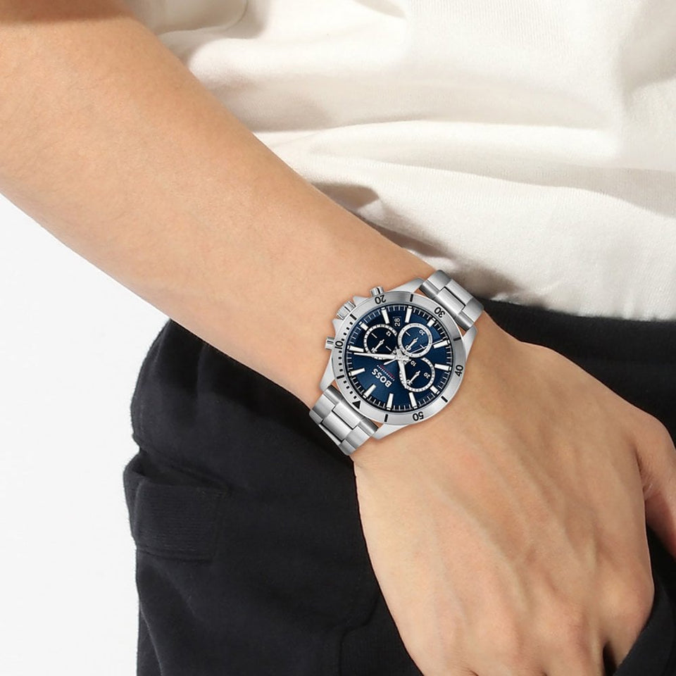 BOSS Men's TROPER Blue Dial Chronograph Watch