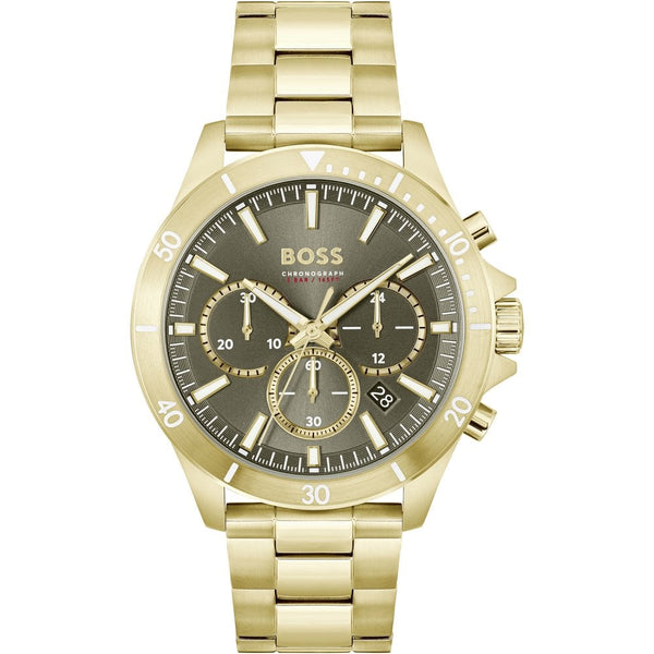 BOSS Men's TROPER Gold Steel Chronograph Watch