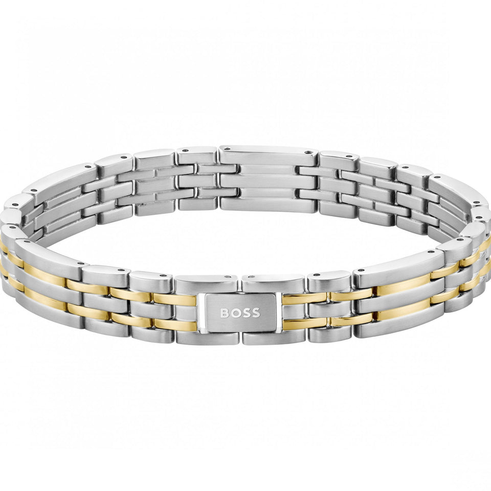 BOSS Men's Wesley Multi Link Gold Plated Bracelet