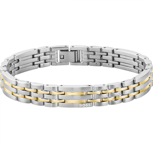 BOSS Men's Wesley Multi Link Gold Plated Bracelet