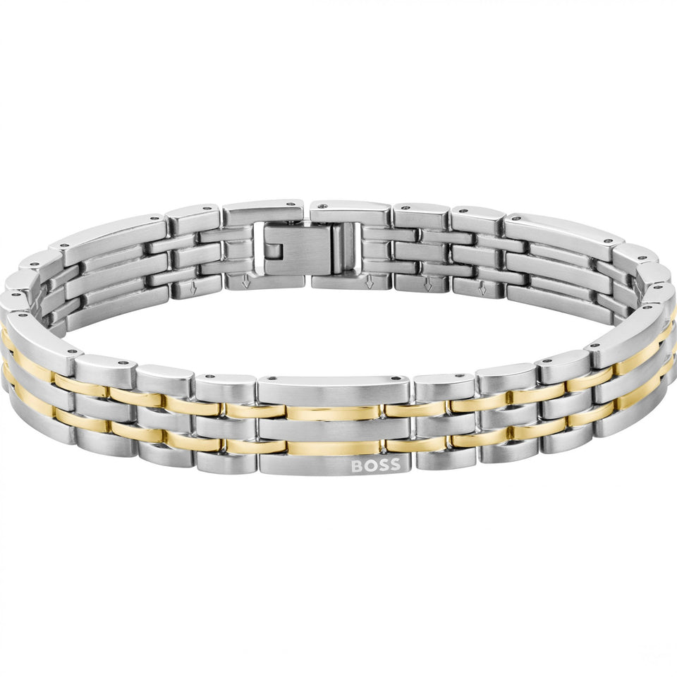 BOSS Men's Wesley Multi Link Gold Plated Bracelet