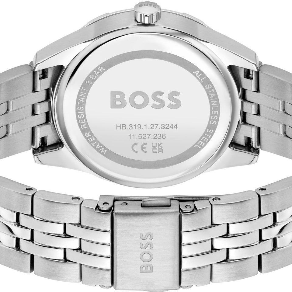 BOSS Women's RHEA Brown Dial Stone Set Watch