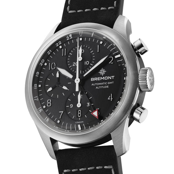 Bremont Altitude Chronograph GMT 42mm Leather Strap Watch