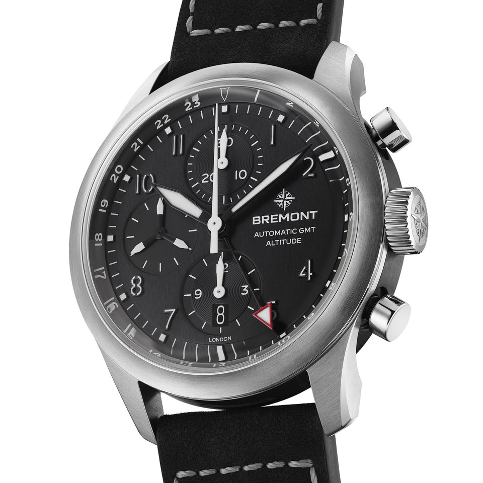 Bremont Altitude Chronograph GMT 42mm Leather Strap Watch