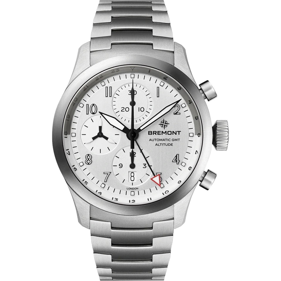 Bremont Altitude Chronograph GMT 42mm Silver Dial Bracelet Watch
