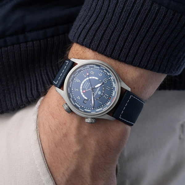 Bremont Altitude MB Meteor 42mm Time Zones Air Force Blue Titanium Watch